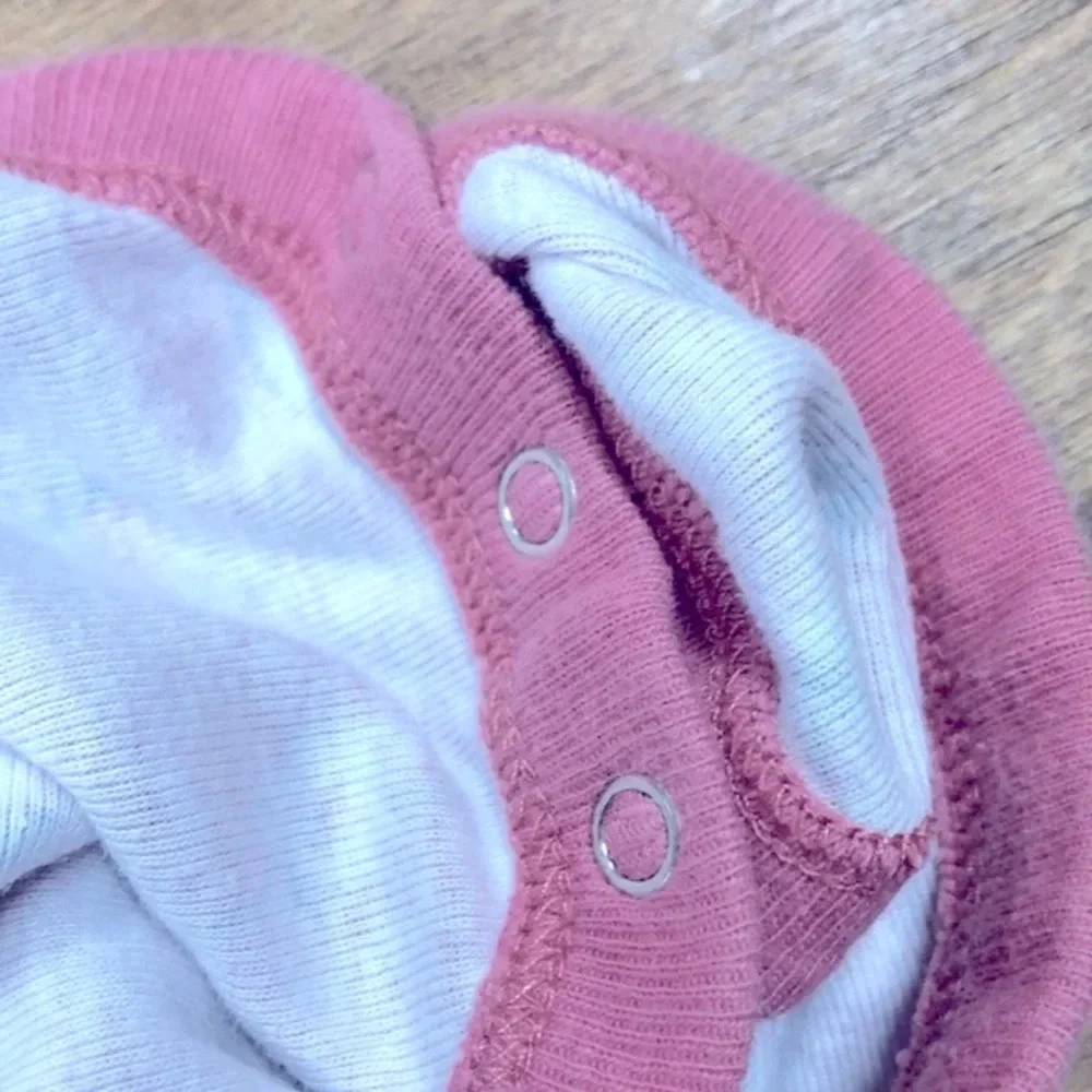 Old Navy pink floral onesie 12-18 months